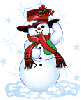 snowman waving