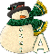 snowman with A letter