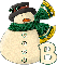 Snowman with  B letter