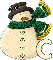 Snowman with C letter