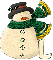 Snowman with L letter