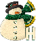 Snowman with H letter