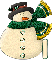 Snowman with I letter
