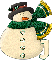 Snowman with J letter