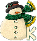 Snowman with K letter
