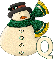 Snowman with Q letter