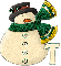 Snowman with T letter