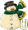 Snowman with U letter