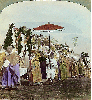 Vintage Buddhist priests procession