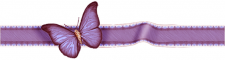 Purple Ribbon & Butterfly