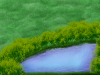 Green grass with water Painting 