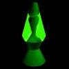 Glowing Green Lava Lamp
