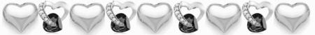 White Gold Double Heart Divider