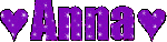 Purple glitter-anna
