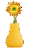 yellow flower in the yellow vase