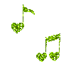music notes in heart shape