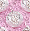 Pink & silver Hearts ~ background