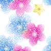 Pink Blue & Yellow flowers ~ background