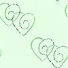 Green double hearts ~ background