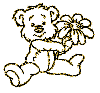 teddy bear with bouquet