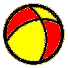  red yellow sphere