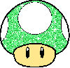 Green Mario Mushroom