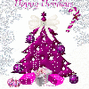 Happy Holidays (pink tree)