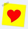 red heart in yellow