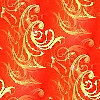 Red with Gold swirl ~ background