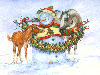 Christmas Smowman & Horses