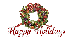 HAPPY HOLIDAY Glitter Wreath