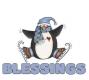 7CE SKATING WINTER PENGUIN.. "BLESSINGS"