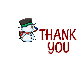SNOWMAN SAYING "THANK YOU"