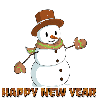 SNOWMAN IN THE SNOW... HAPPY NEW YEAR