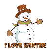 Snowing on a Snowman.. i love winter