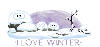 Animated snowdrifts... "i love winter"