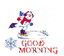 Good Morning ANIMATED ICE SKATING SNOWMAN