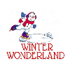 Winter wonderland ... ice skating snowman