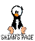 Animated Penguin saying " SHIAN'S PAGE"