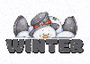 Snowing on a Snowman Saying WINTER