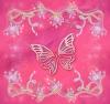 Pink butterfly seamless tile 