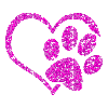 Heart with cat print