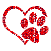 Heart with cat print