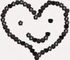 Black Smiley Heart