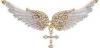 Gold White Angel Wings