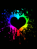 Black Heart With Neon Paint Splitter 