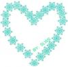 Aqua Snowflake Heart