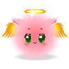 Pink fluffy angel