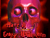 crazy halloween skull