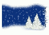 happy holidays (white tree with snow)